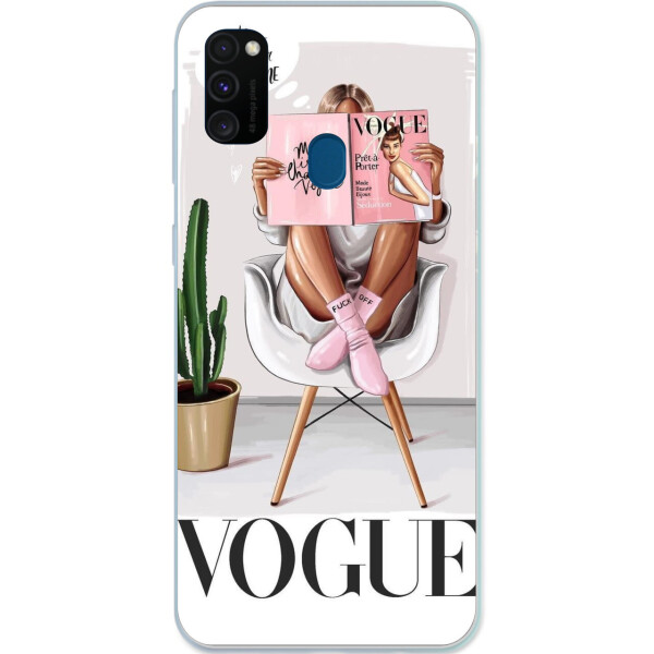 

Чехол бампер силиконовый Amstel для Samsung M21 Galaxy M215F с картинкой Vogue