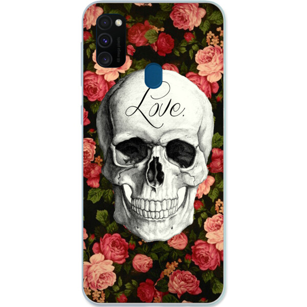 

Чехол бампер силиконовый Amstel для Samsung M21 Galaxy M215F с картинкой Череп