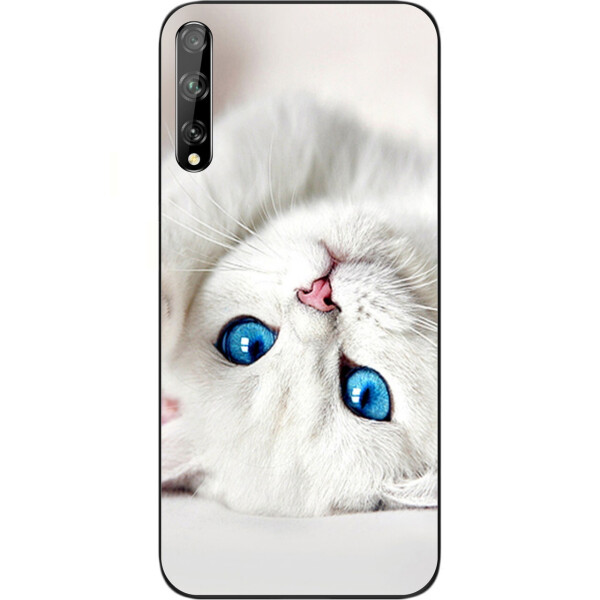

Силиконовый чехол Amstel для Huawei P Smart S с картинкой Белый кот
