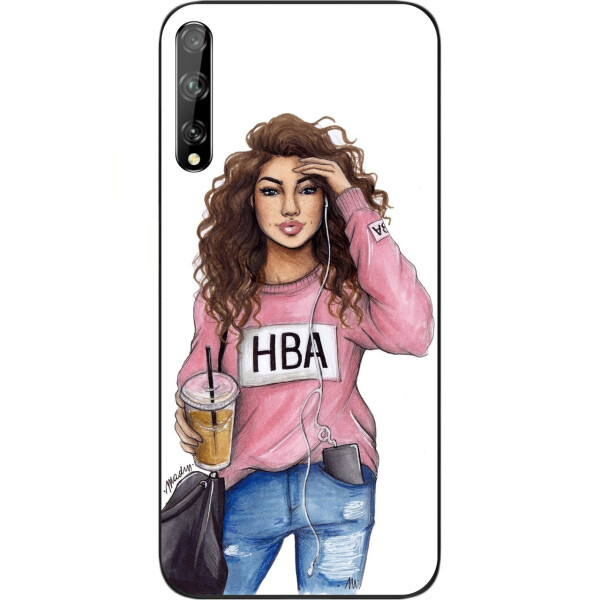 

Силиконовый чехол бампер Amstel для Huawei P Smart S с картинкой Девушка