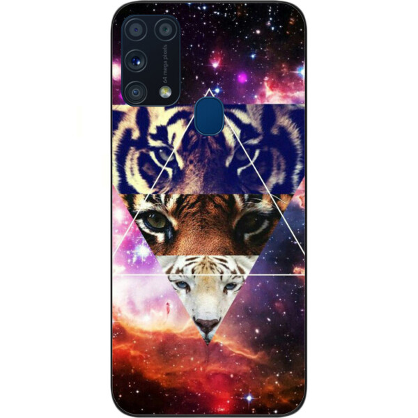 

Силиконовый чехол Amstel для Samsung M31 Galaxy M315F с картинкой Тигры в треугольнике