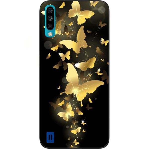 

Силиконовый чехол бампер Amstel для ZTE Blade A7 2020 с картинкой Золотые бабочки
