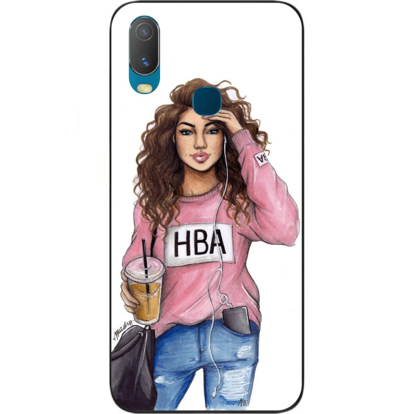 

Силиконовый чехол бампер Amstel для Vivo Y11 с картинкой Девушка