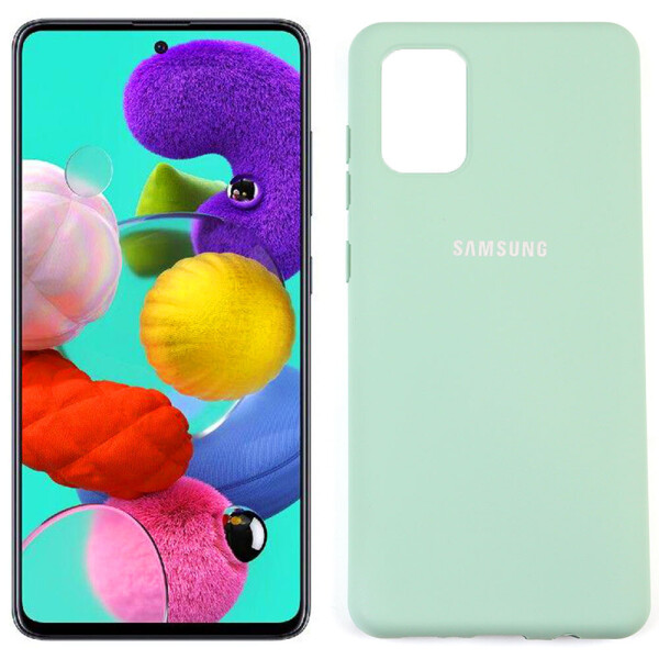 

Чехол силилконовый для Samsung A515 Galaxy A51 Голубой FULL (29027)