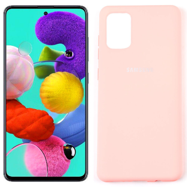 

Чехол силиконвый для Samsung A515 Galaxy A51 Розовый FULL (29025)