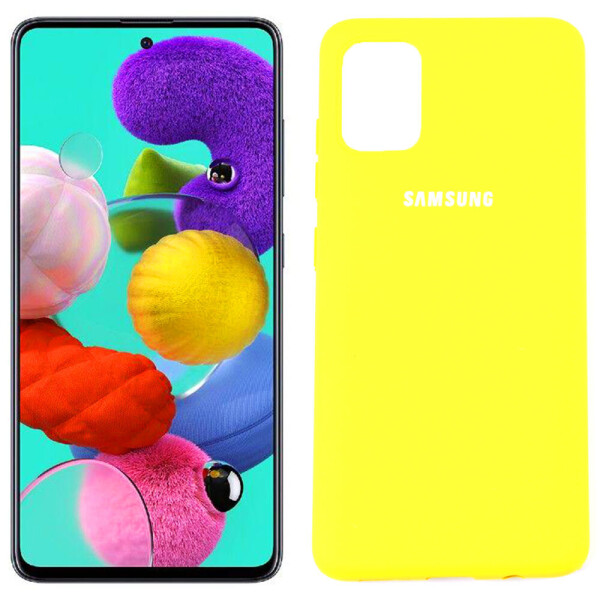 

Чехол силиконовый для Samsung A515 Galaxy A51 Яскраво жовтий FULL (29028)