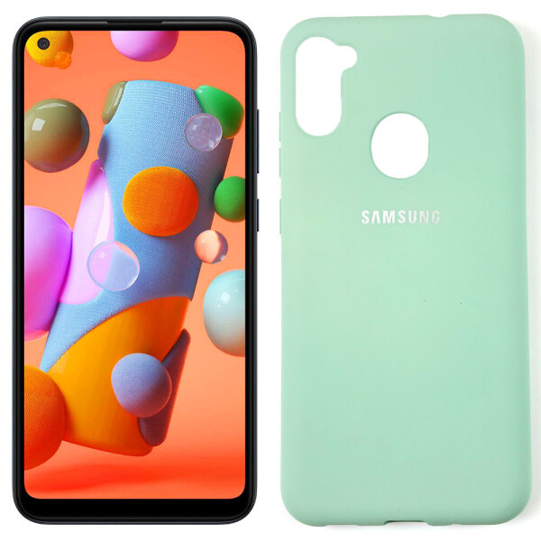 

Чехол силиконовый для Samsung A115 Galaxy A11 Голубой FULL (29248)