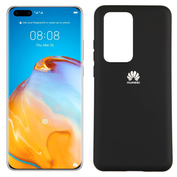 

Чехол силиконовый для Huawei P40 Pro Чёрный FULL (29230)