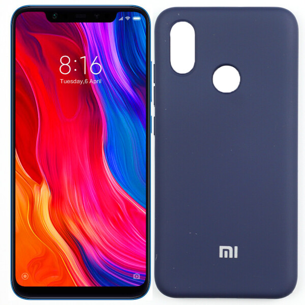 

Чехол силиконовый для Xiaomi Mi8 Синий FULL (27849)
