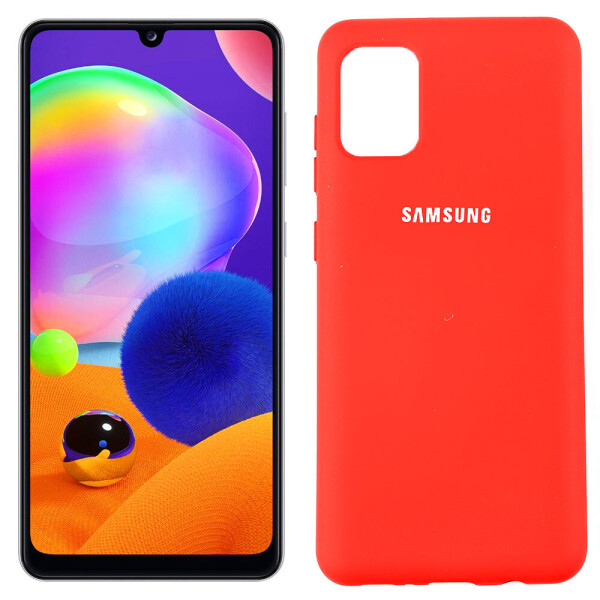 

Чехол силиконовый для Samsung A315 Galaxy A31 Красный FULL (29252)