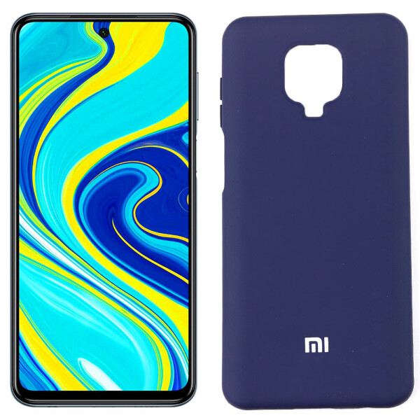 

Чехол силиконовый для Xiaomi Redmi Note 9s Синий FULL (29241)