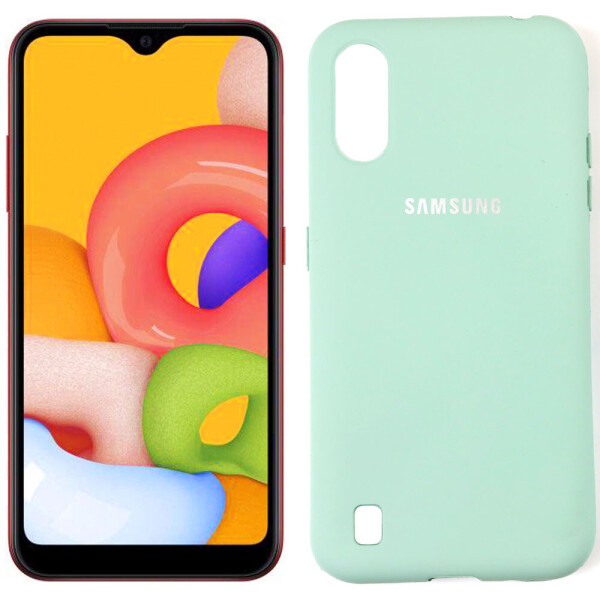 

Чехол силиконовый для Samsung A015 Galaxy A01 2020 Голубой FULL (29231)