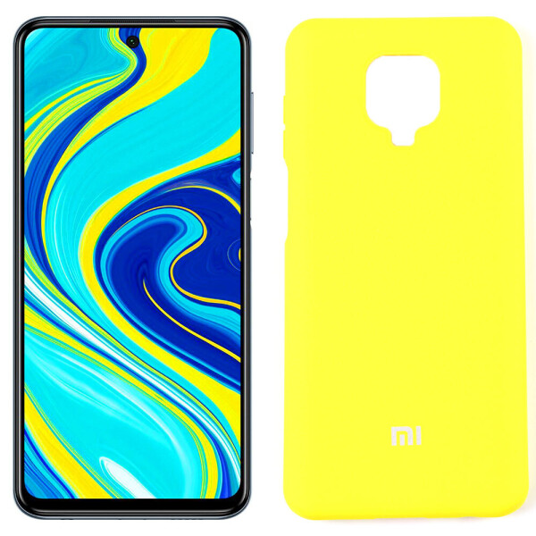 

Чехол силиконовый для Xiaomi Redmi Note 9s Ярко желтый FULL (29239)