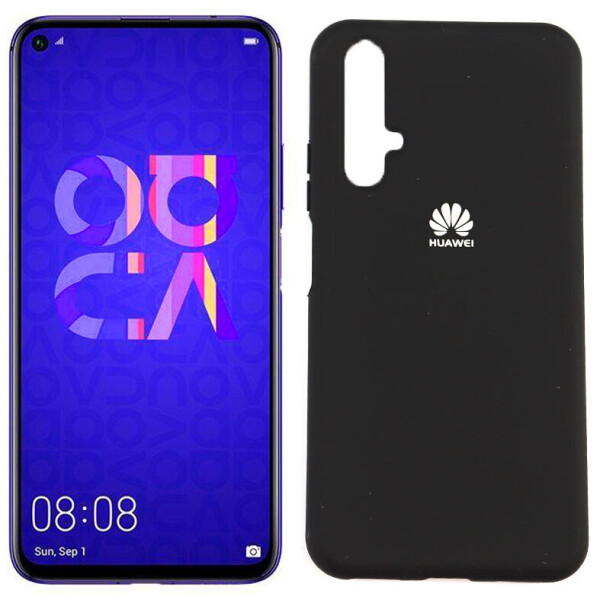 

Чехол силиконовый для Huawei Nova 5T Черный FULL (29020)