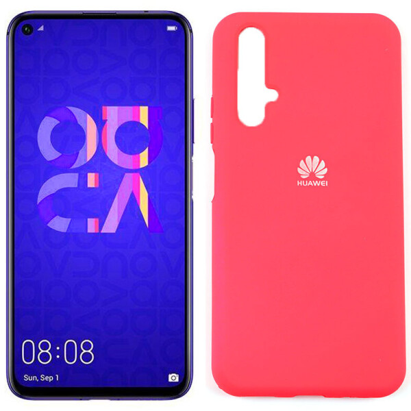 

Чехол силиконовый для Huawei Nova 5T Ярко розовый FULL (29019)
