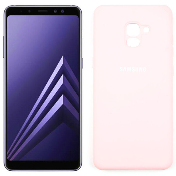 

Чехол силиконовый для Samsung A730 Galaxy A8 plus 2018 Розовый FULL (28105)