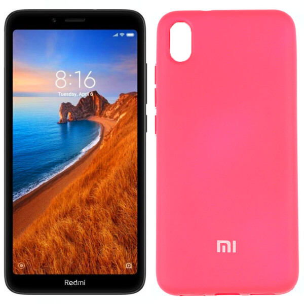 

Чехол силиконовый для Xiaomi Redmi 7a Ярко Розовый FULL (27143)