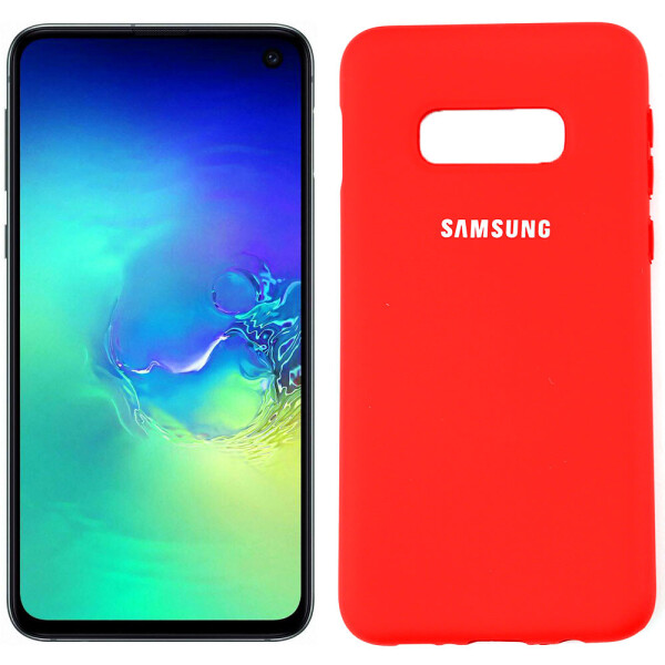 

Чехол силиконовый для Samsung G970 Galaxy S10e Красный FULL (29042)