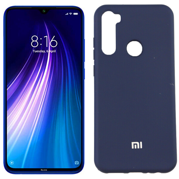 

Чехол силиконовый для Xiaomi Redmi Note 8T Синий FULL (29046)