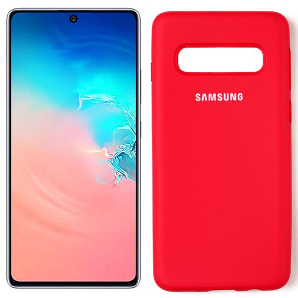 

Чехол Original Soft Case Samsung G973 Galaxy S10 Ярко розовый FULL (30618)