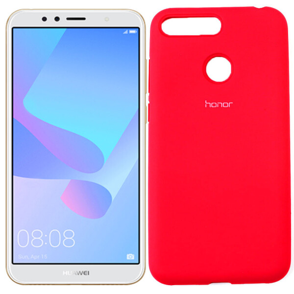 

Чехол силиконовый для Huawei Y6 2018 Вишневый FULL (28810)