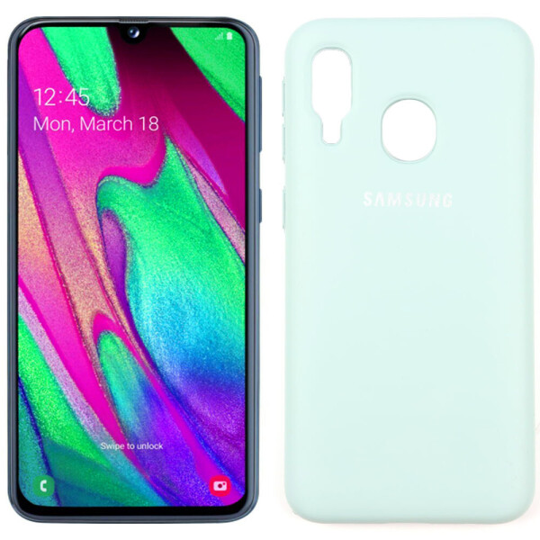 

Чехол силиконовый для Samsung A405 Galaxy A40 2019 Голубой FULL (28088)