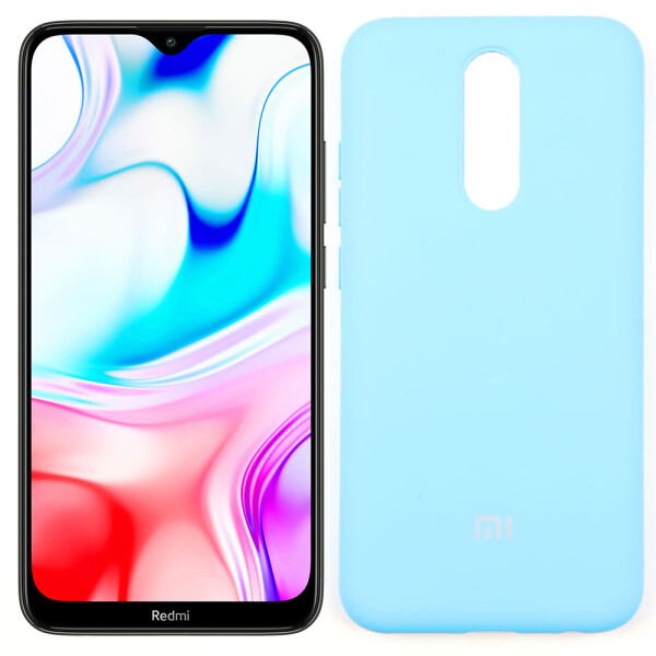 

Чехол силиконовый для Xiaomi Redmi 8 Ярко синий FULL (28171)