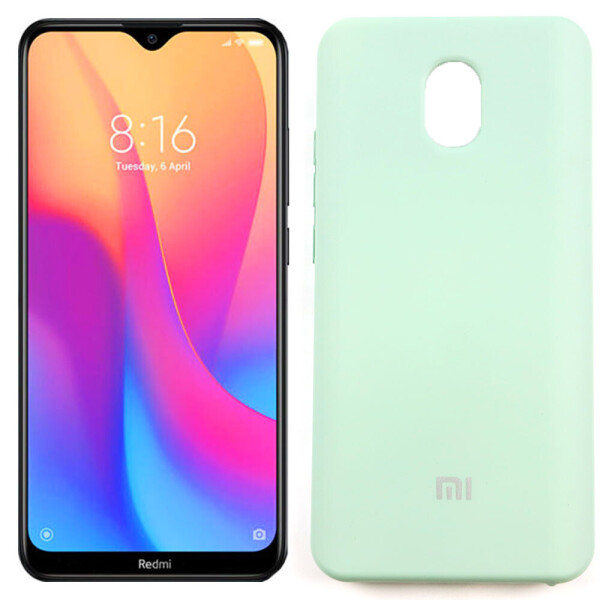 

Чехол силиконовый для Xiaomi Redmi 8a Голубой FULL (28414)