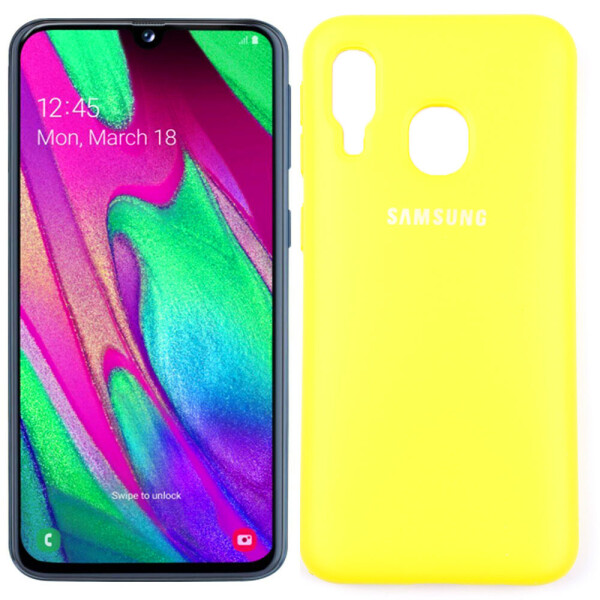 

Чехол силиконовый для Samsung A405 Galaxy A40 2019 Ярко жёлтый FULL (28087)