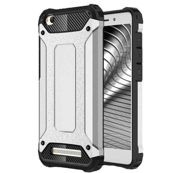 

Бронированный противоударный TPU+PC чехол Immortal для Xiaomi Redmi 4a Серебряный