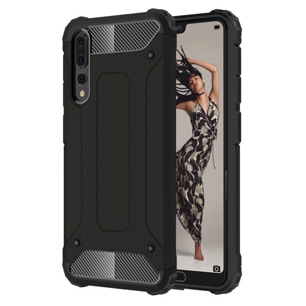 

Бронированный противоударный TPU+PC чехол Immortal для Huawei P20 Pro Черный