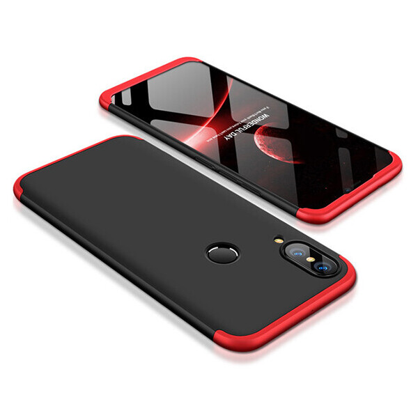 

Пластиковая накладка GKK LikGus 360 градусов для Huawei P20 Lite Черный / Красный