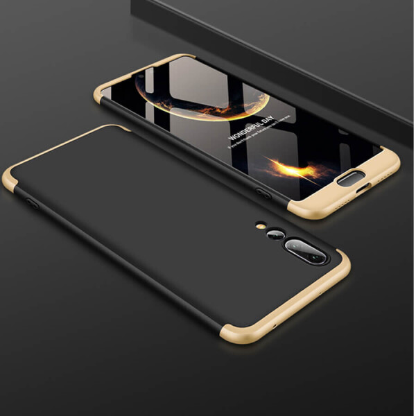 

Пластиковая накладка GKK LikGus 360 градусов для Huawei P20 Pro Черный / Золотой