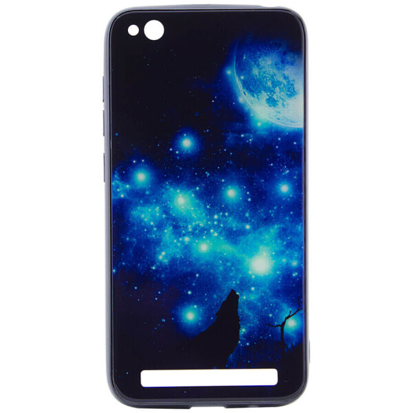 

TPU+Glass чехол Fantasy с глянцевыми торцами для Xiaomi Redmi 5A Лунная ночь