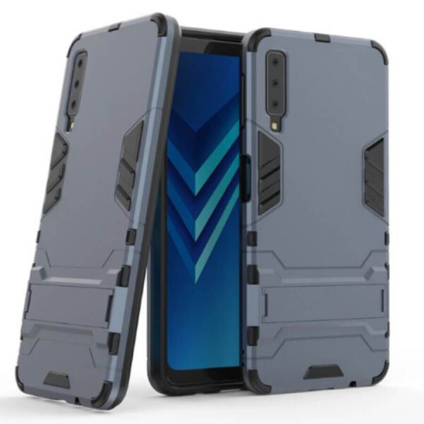 

Ударопрочный чехол-подставка Transformer для Samsung Galaxy A50/ A50s/ A30s с мощной защитой корпуса Серый / Metal slate