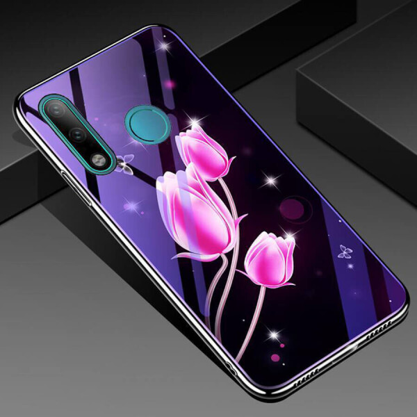 

TPU+Glass чехол Fantasy с глянцевыми торцами для Huawei P30 lite Тюльпаны