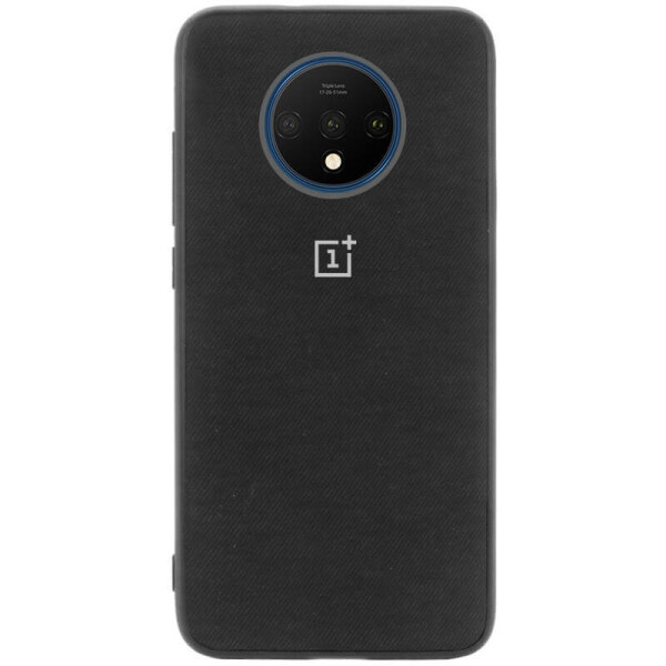 

TPU чехол Fiber Logo для OnePlus 7T Черный