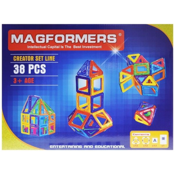 

Конструктор магнітний в коробці, 38деталей, 33,8*5*25,5см /48/