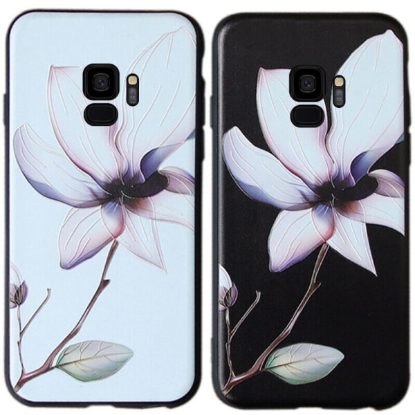 

TPU чехол Магнолия для Samsung Galaxy S9 Белый
