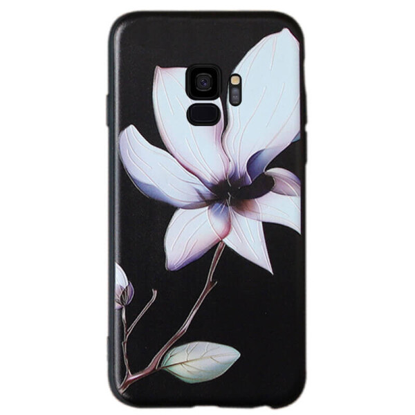 

TPU чехол Магнолия для Samsung Galaxy S9 Черный