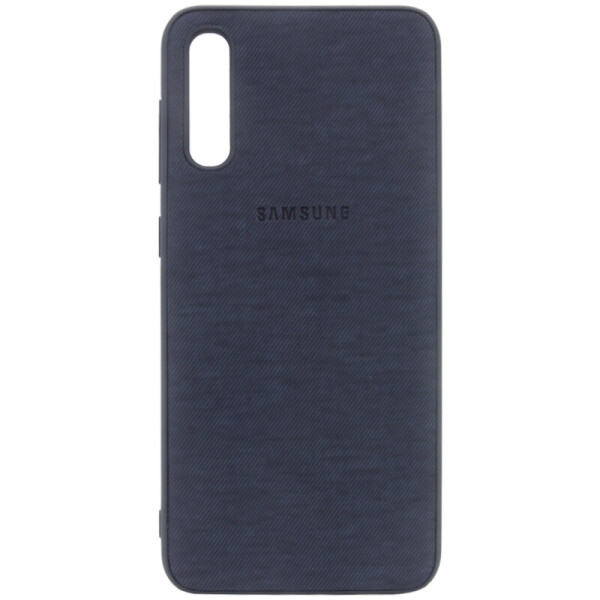 

TPU чехол Textile Logo для Samsung Galaxy A70 (A705F) Синий