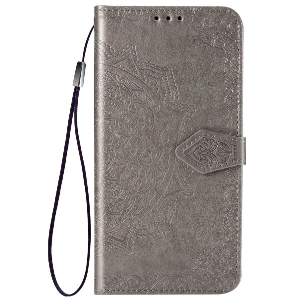 

Кожаный чехол (книжка) Art Case с визитницей для Realme 6 Серый