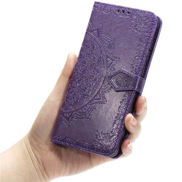 

Кожаный чехол (книжка) Art Case с визитницей для Realme C3 Фиолетовый