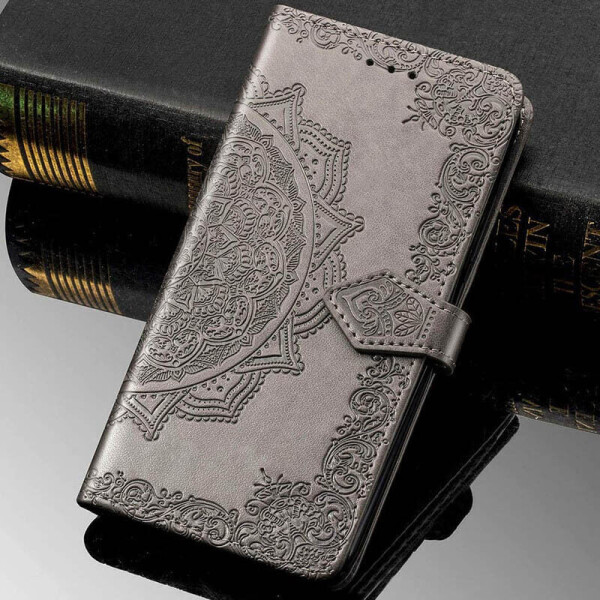 

Кожаный чехол (книжка) Art Case с визитницей для Samsung Galaxy A21s Серый
