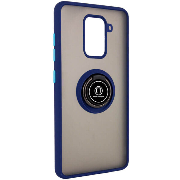 

TPU+PC чехол Deen ColorEdgingRing for Magnet для Xiaomi Redmi Note 9 / Redmi 10X Синий