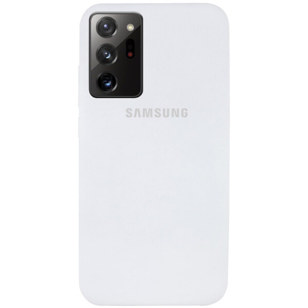 Акция на Чехол Silicone Cover Full Protective (AA) для Samsung Galaxy Note 20 Ultra Белый / White от Allo UA