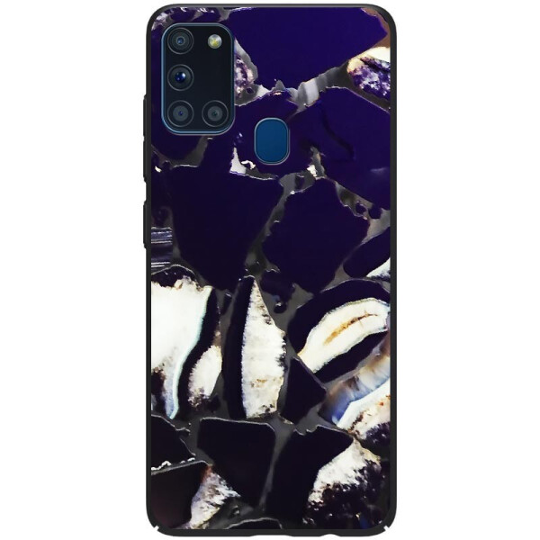 

TPU+PC чехол Marble UV для Samsung Galaxy A21s Черный