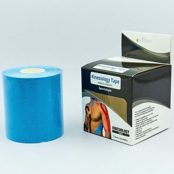 

Кинезио тейп в рулоне 7,5см х 5м (Kinesio tape) эластичный пластырь BC-0841-7_5 Blue