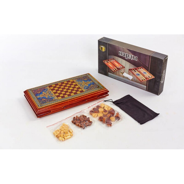 

Нарды, шахматы 2 в 1 набор настольных игр деревянные BAKU XLY730-B