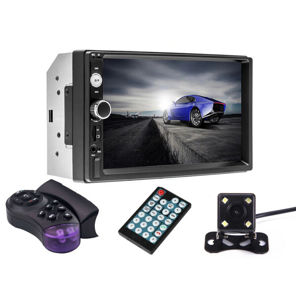 

Автомагнитола Podofo 2Din 7018B USB TF FM С камерой заднего вида (1005-666-00)